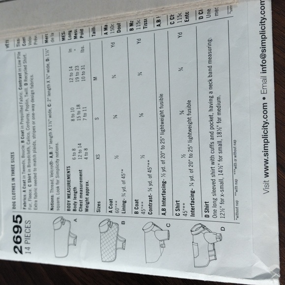 Simplicity Pattern #2695 - Picture 3 of 3